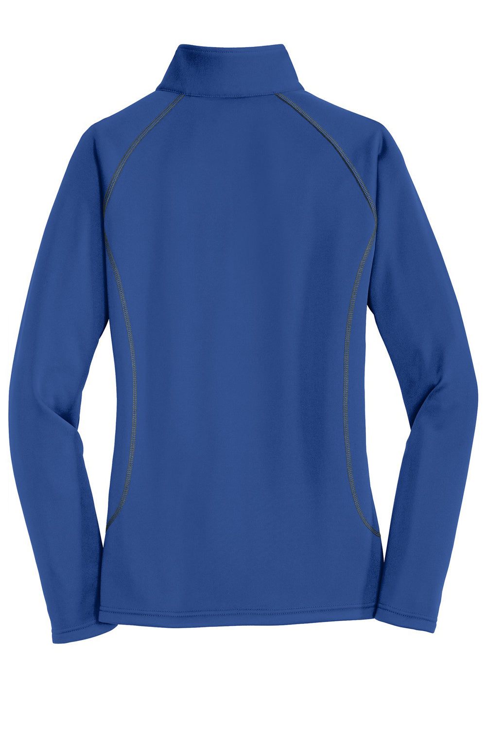 Eddie Bauer EB237 Womens Smooth Fleece 1/4 Zip Sweatshirt Cobalt Blue Flat Back