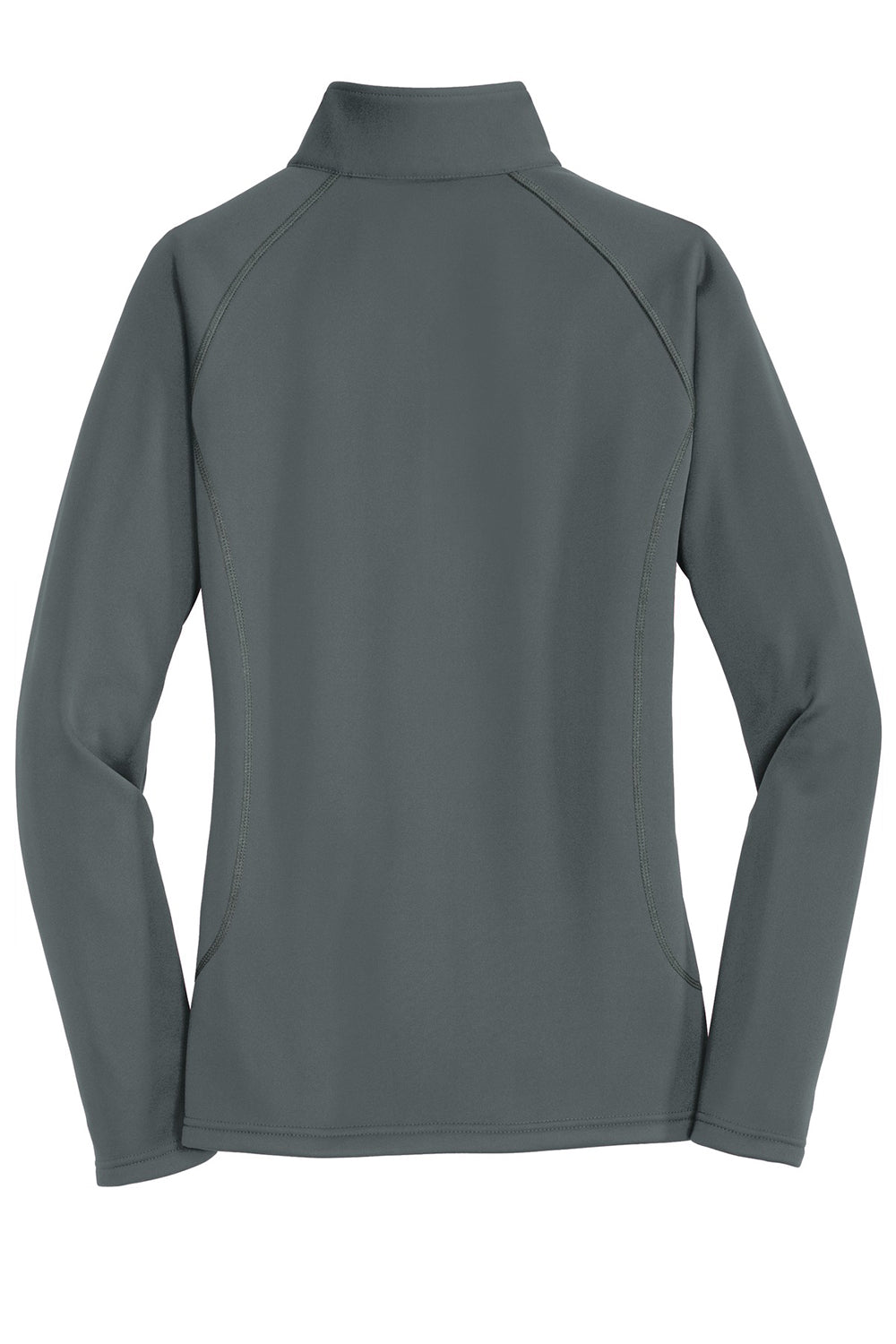 Eddie Bauer EB237 Womens Smooth Fleece 1/4 Zip Sweatshirt Iron Grey Flat Back
