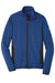 Eddie Bauer EB238 Mens Full Zip Fleece Jacket Heather Blue Flat Front