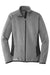 Eddie Bauer EB239 Womens Full Zip Fleece Jacket Heather Grey Flat Front