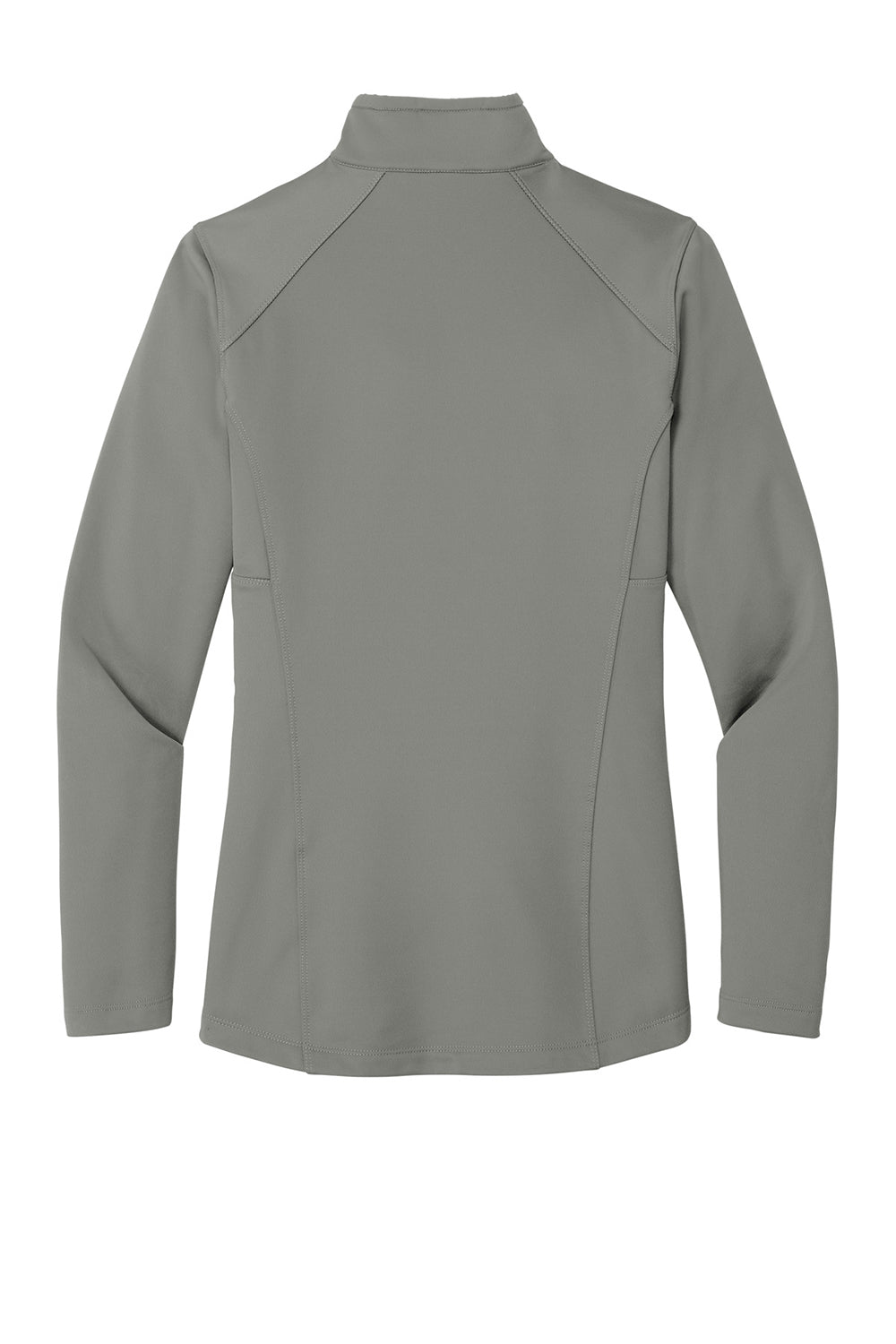Eddie Bauer EB241 Womens Highpoint Pill Resistant Fleece Full Zip Jacket Metal Grey Flat Back