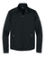 Eddie Bauer EB2460 Mens Smooth Fleece Full Zip Sweatshirt w/ Pockets Black Flat Front