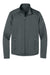 Eddie Bauer EB2460 Mens Smooth Fleece Full Zip Sweatshirt w/ Pockets Iron Gate Grey Flat Front