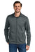Eddie Bauer EB2460 Mens Smooth Fleece Full Zip Sweatshirt w/ Pockets Iron Gate Grey Model Front