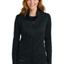 Eddie Bauer Womens Smooth Fleece Full Zip Sweatshirt w/ Pockets - Black
