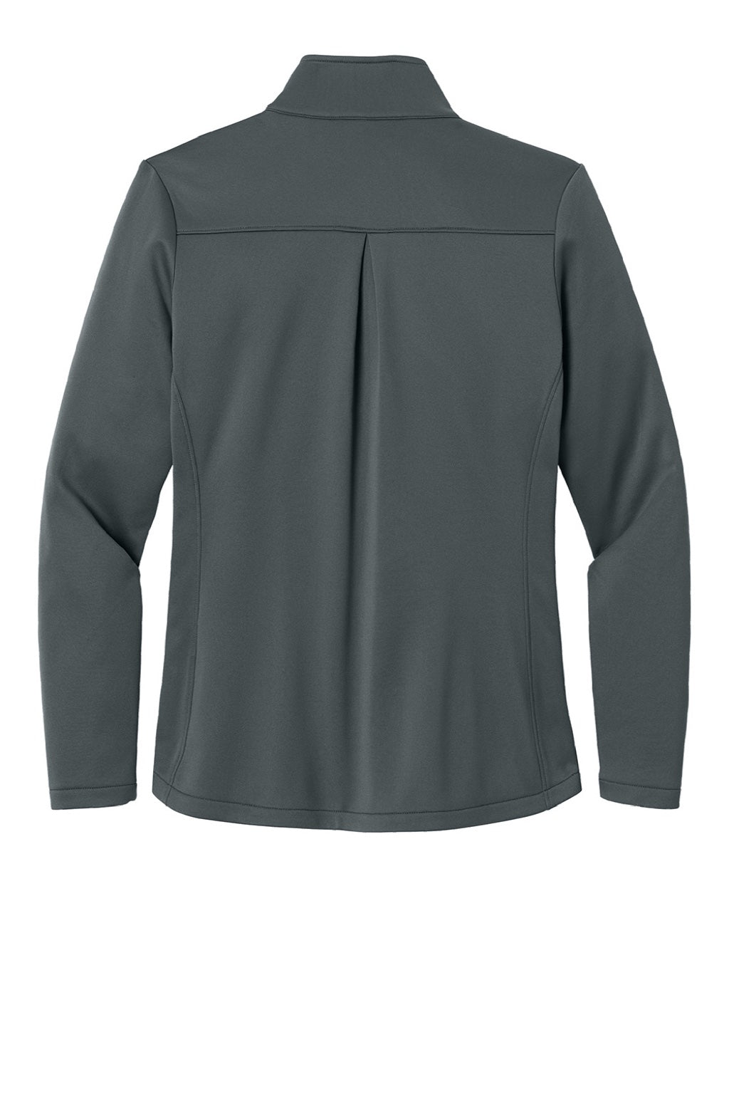 Eddie Bauer EB2470 Womens Smooth Fleece Full Zip Sweatshirt w/ Pockets Iron Gate Grey Flat Back
