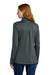 Eddie Bauer EB2470 Womens Smooth Fleece Full Zip Sweatshirt w/ Pockets Iron Gate Grey Model Back