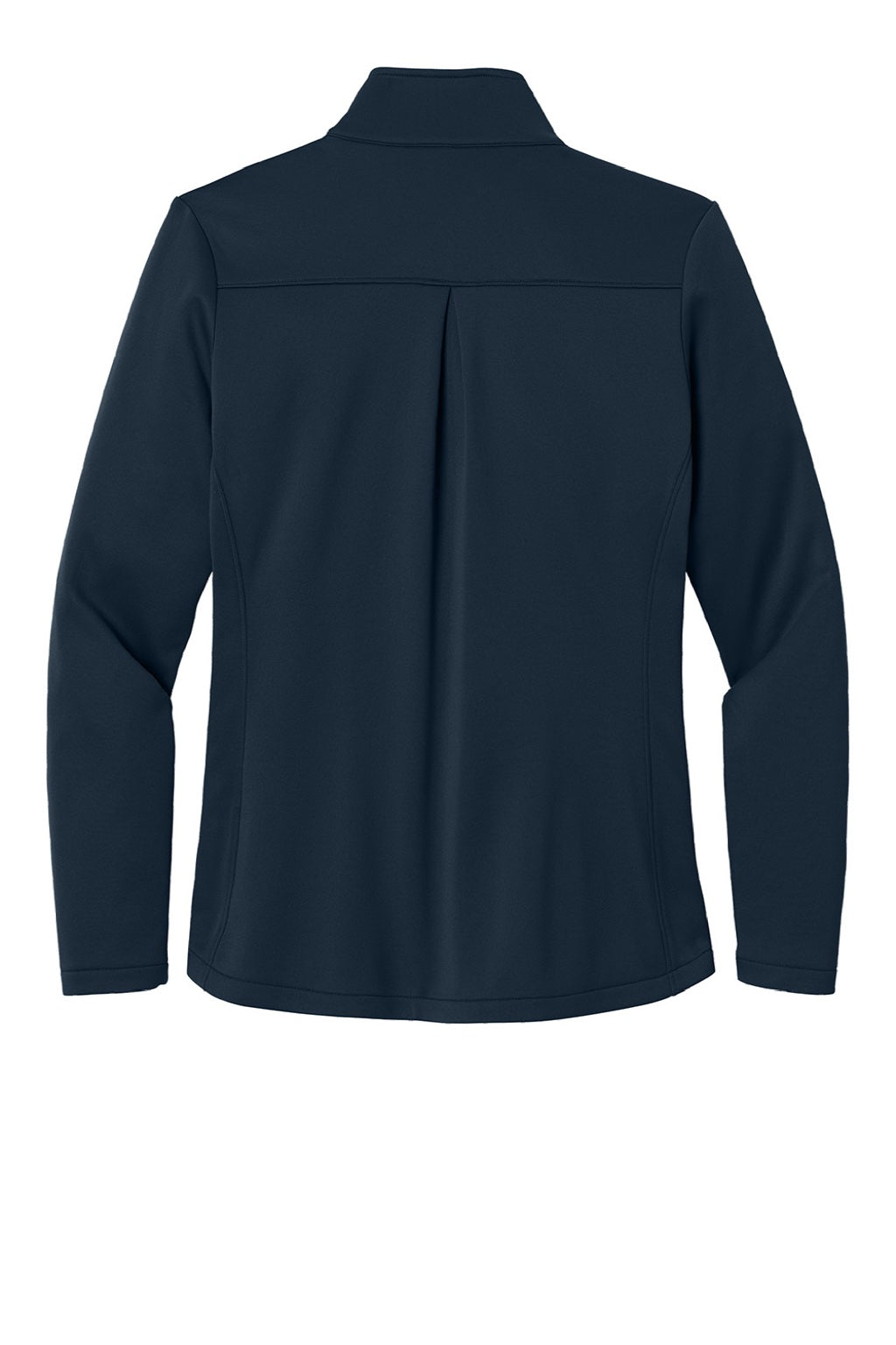 Eddie Bauer EB2470 Womens Smooth Fleece Full Zip Sweatshirt w/ Pockets River Navy Blue Flat Back