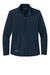 Eddie Bauer EB2470 Womens Smooth Fleece Full Zip Sweatshirt w/ Pockets River Navy Blue Flat Front