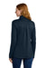 Eddie Bauer EB2470 Womens Smooth Fleece Full Zip Sweatshirt w/ Pockets River Navy Blue Model Back