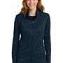 Eddie Bauer Womens Smooth Fleece Full Zip Sweatshirt w/ Pockets - River Navy Blue
