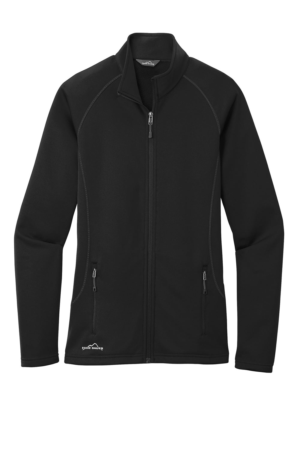 Eddie Bauer EB247 Womens Fleece Full Zip Jacket Black Flat Front