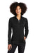 Eddie Bauer EB247 Womens Fleece Full Zip Jacket Black Model Front