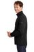 Eddie Bauer EB250 Mens Pill Resistant Fleece Full Zip Jacket Black Model Side