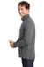Eddie Bauer EB250 Mens Pill Resistant Fleece Full Zip Jacket Heather Dark Grey Model Side