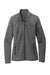 Eddie Bauer EB251 Womens Pill Resistant Fleece Full Zip Jacket Heather Dark Grey Flat Front