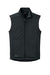 Eddie Bauer EB2560 Mens Full Zip Fleece Vest Black Flat Front