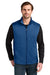 Eddie Bauer EB2560 Mens Full Zip Fleece Vest Cobalt Blue Model Front