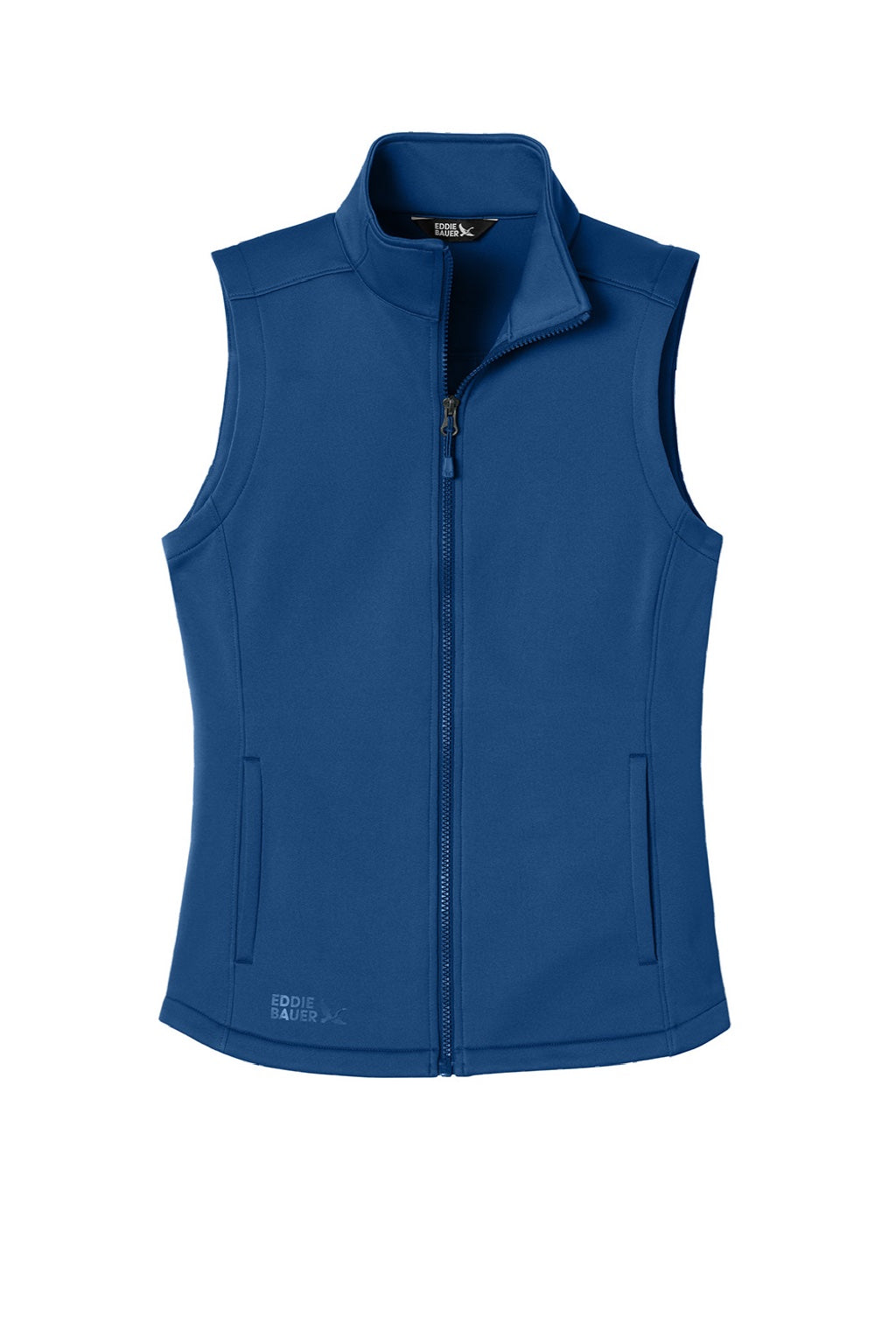 Eddie Bauer EB2570 Womens Full Zip Fleece Vest Cobalt Blue Flat Front