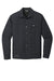 Eddie Bauer EB502 Mens Water Resistant Button Down Shirt Jacket Black Flat Front