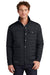 Eddie Bauer EB502 Mens Water Resistant Button Down Shirt Jacket Black Model Front
