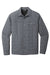 Eddie Bauer EB502 Mens Water Resistant Button Down Shirt Jacket Heather Charcoal Grey Flat Front