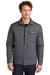 Eddie Bauer EB502 Mens Water Resistant Button Down Shirt Jacket Heather Charcoal Grey Model Front