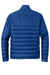 Eddie Bauer EB510 Mens Water Resistant Quilted Full Zip Jacket Cobalt Blue Flat Back