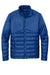 Eddie Bauer EB510 Mens Water Resistant Quilted Full Zip Jacket Cobalt Blue Flat Front