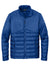 Eddie Bauer EB510 Mens Water Resistant Quilted Full Zip Jacket Cobalt Blue Flat Front