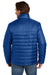 Eddie Bauer EB510 Mens Water Resistant Quilted Full Zip Jacket Cobalt Blue Model Back
