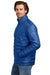 Eddie Bauer EB510 Mens Water Resistant Quilted Full Zip Jacket Cobalt Blue Model Side