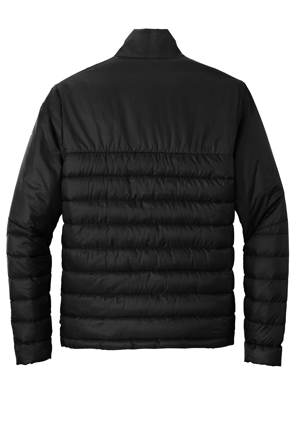 Eddie Bauer EB510 Mens Water Resistant Quilted Full Zip Jacket Deep Black Flat Back