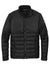 Eddie Bauer EB510 Mens Water Resistant Quilted Full Zip Jacket Deep Black Flat Front