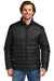 Eddie Bauer EB510 Mens Water Resistant Quilted Full Zip Jacket Deep Black Model Front