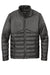 Eddie Bauer EB510 Mens Water Resistant Quilted Full Zip Jacket Iron Gate Grey Flat Front