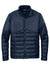 Eddie Bauer EB510 Mens Water Resistant Quilted Full Zip Jacket River Navy Blue Flat Front