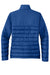 Eddie Bauer EB511 Womens Water Resistant Quilted Full Zip Jacket Cobalt Blue Flat Back