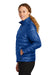 Eddie Bauer EB511 Womens Water Resistant Quilted Full Zip Jacket Cobalt Blue Model Side