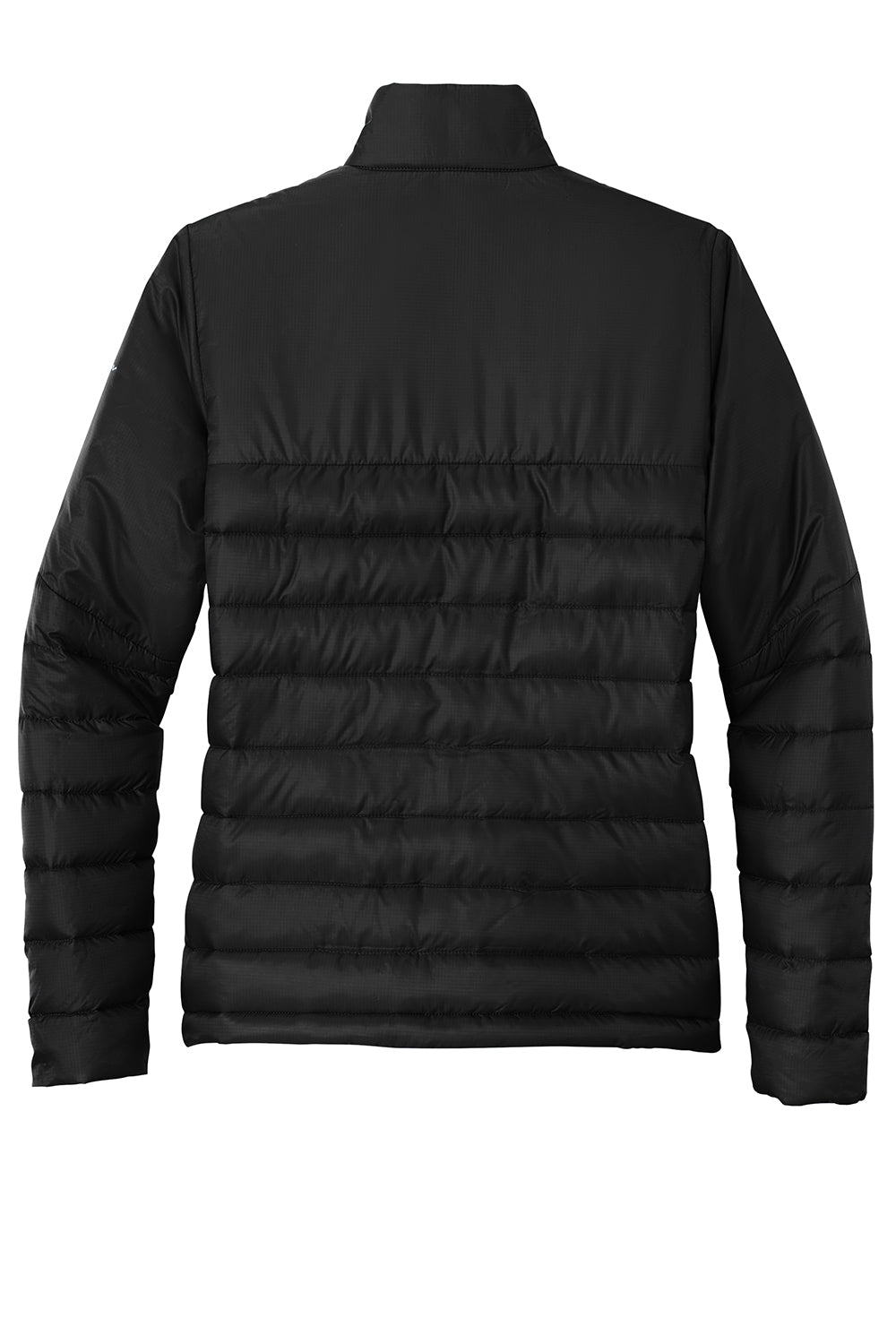 Eddie Bauer EB511 Womens Water Resistant Quilted Full Zip Jacket Deep Black Flat Back