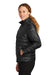 Eddie Bauer EB511 Womens Water Resistant Quilted Full Zip Jacket Deep Black Model Side