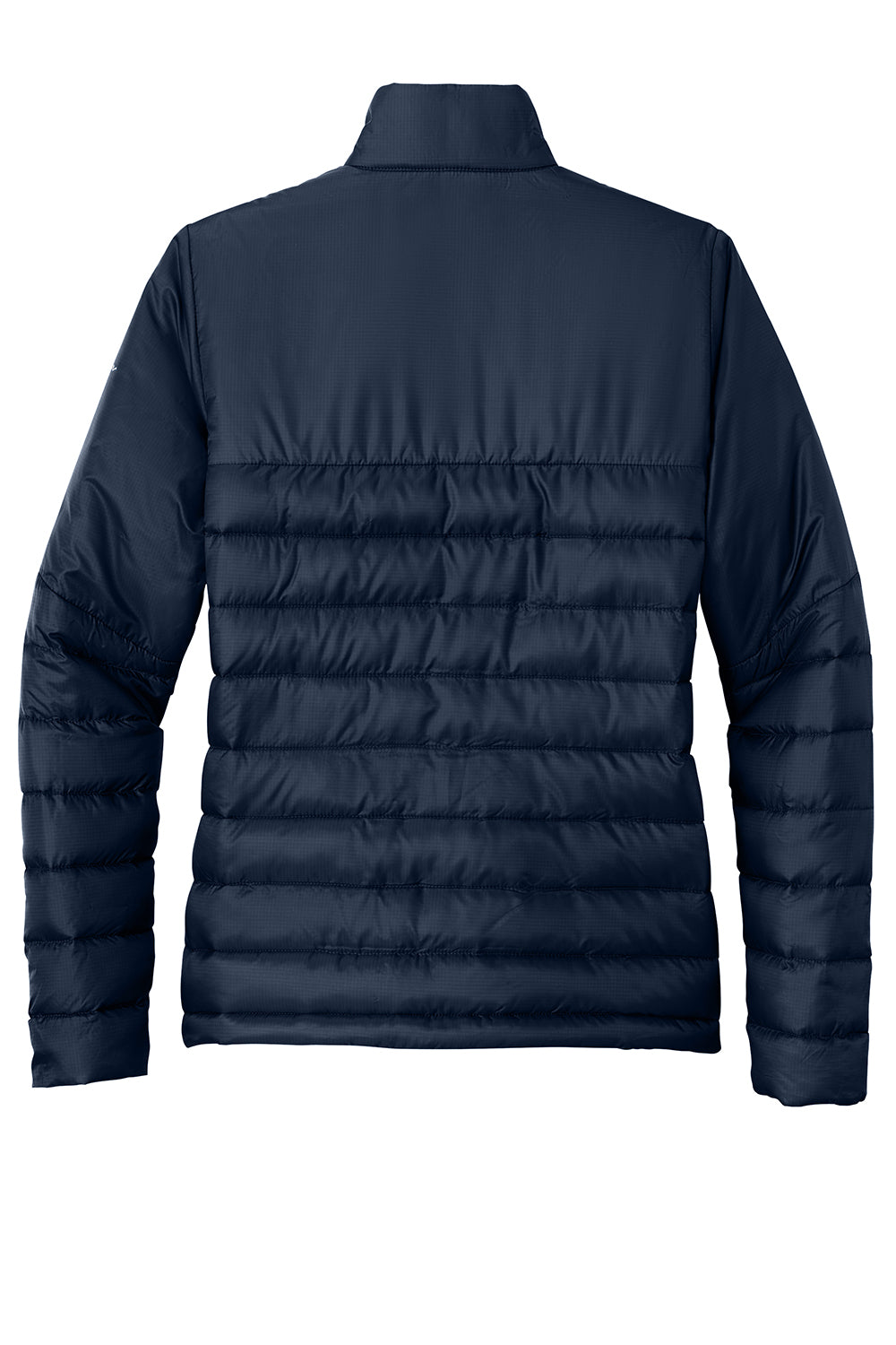 Eddie Bauer EB511 Womens Water Resistant Quilted Full Zip Jacket River Navy Blue Flat Back