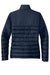 Eddie Bauer EB511 Womens Water Resistant Quilted Full Zip Jacket River Navy Blue Flat Back