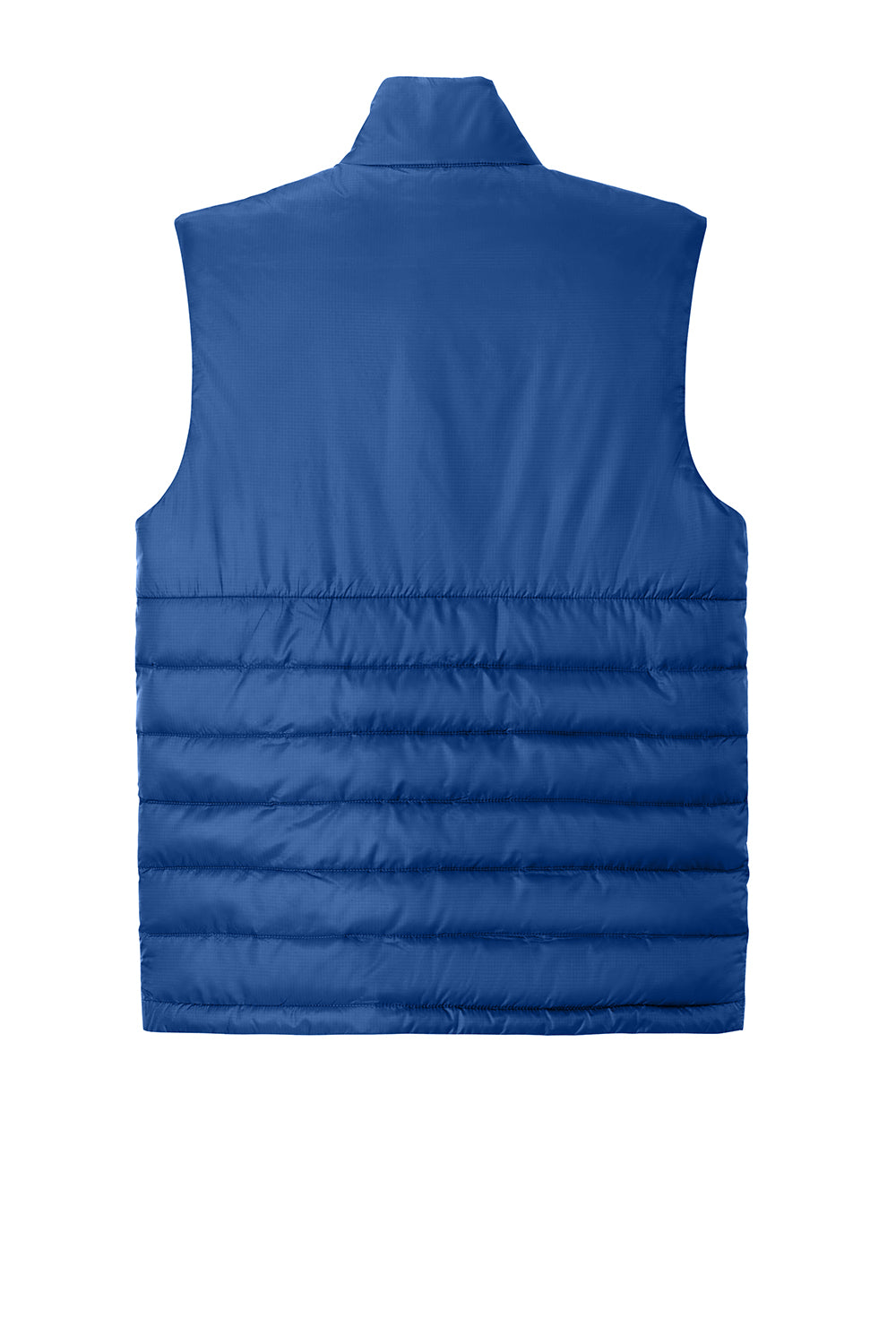 Eddie Bauer EB512 Mens Water Resistant Quilted Full Zip Vest Cobalt Blue Flat Back