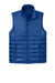 Eddie Bauer EB512 Mens Water Resistant Quilted Full Zip Vest Cobalt Blue Flat Front
