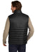 Eddie Bauer EB512 Mens Water Resistant Quilted Full Zip Vest Deep Black Model Back