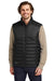 Eddie Bauer EB512 Mens Water Resistant Quilted Full Zip Vest Deep Black Model Front