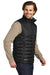 Eddie Bauer EB512 Mens Water Resistant Quilted Full Zip Vest Deep Black Model Side