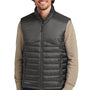Eddie Bauer Mens Water Resistant Quilted Full Zip Vest - Iron Gate Grey