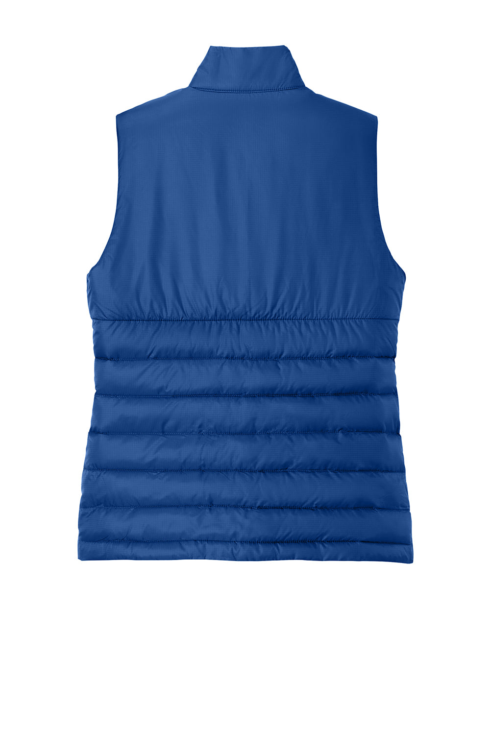 Eddie Bauer EB513 Womens Water Resistant Quilted Full Zip Vest Cobalt Blue Flat Back